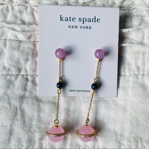 NWT Kate Spade Semi Precious Long Earrings
